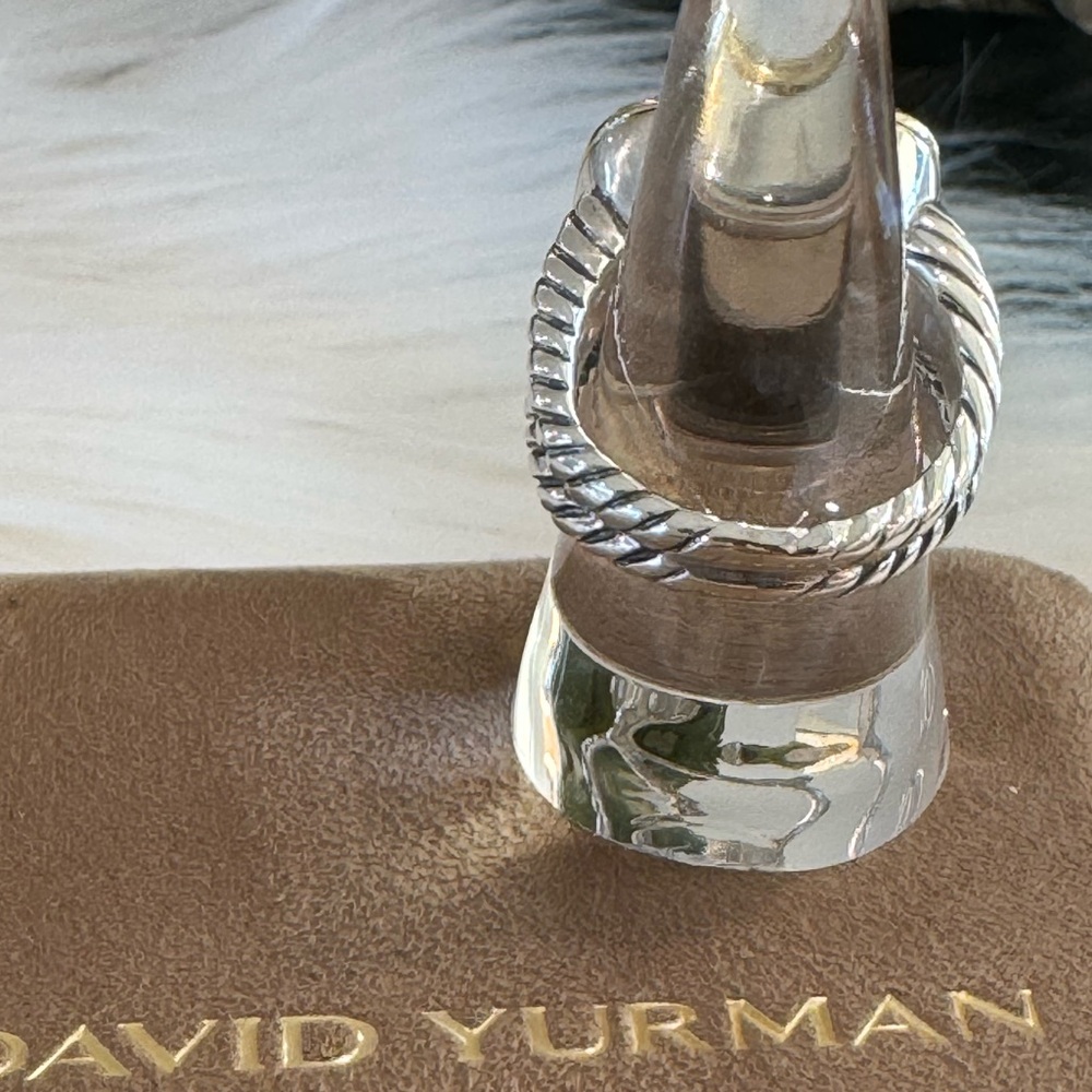 David Yurman Smoky Quartz & Diamond Sterling Ring - Size 7 - Picture 8 of 16